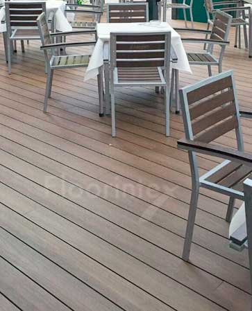 tarima exterior sintetica encapsulada Deckron IPE resitencia y bajo mantenimiento, Floorintex