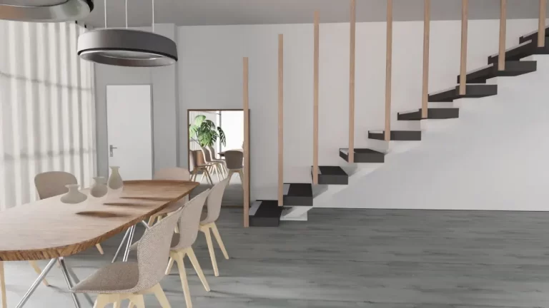 escalera con postes composite teka de separacion