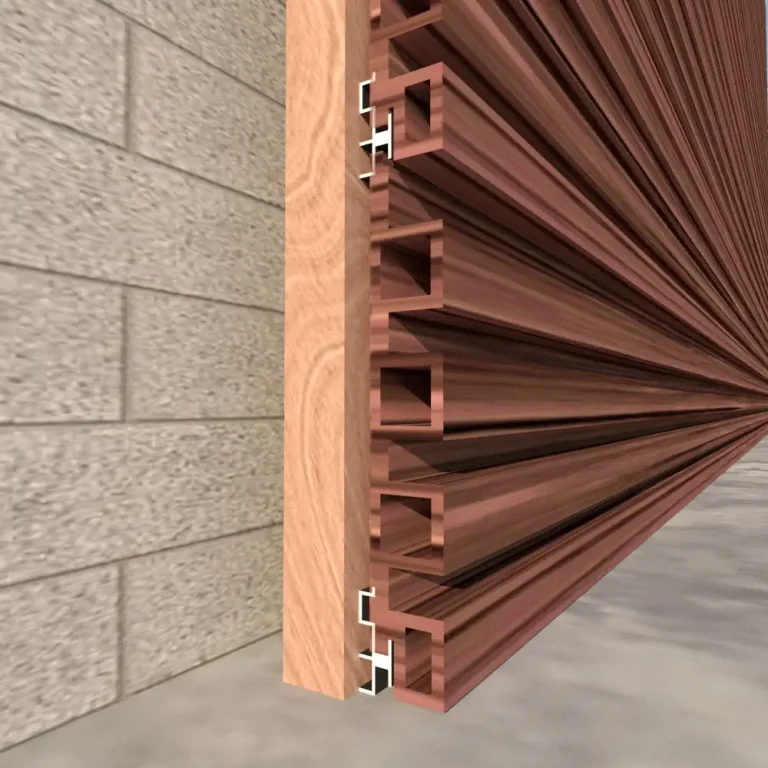Infografía instalación paneles 3d decorativos de exterior 2