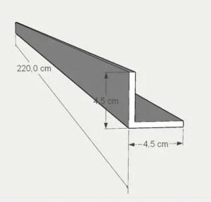 Remate en "L" para panel de exterior Floorintex con medidas
