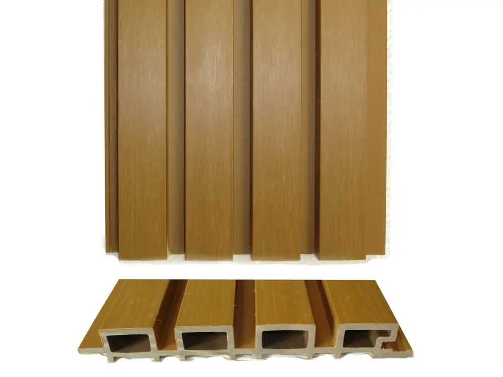 Panel 3d exterior con listón ancho unión sin grapa por encaje