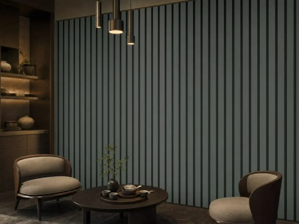 Acabado Oliva en sala de té